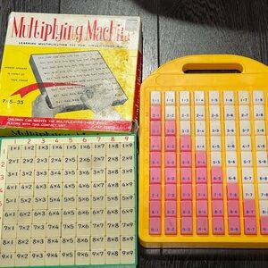 Vintage  2 Magic Math Multiplication Addition Subtraction Educational Learning